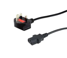 Equip BS 1363 - C13 schwarz / Netzkabel / 10 m / 250 V / 10 A