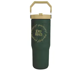 PYRAMID Reisebecher mit Henkel, Herr der Ringe Karte von Mittelerde / Becher / 850 ml / Klappgriff