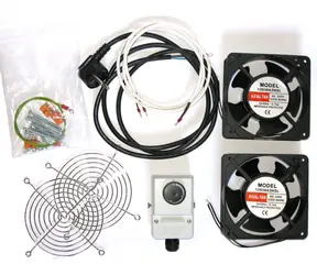 Xtendlan Lüftungseinheit / Lüftungsgerät / Thermostat / 2x Lüfter / Netzkabel