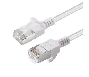 MicroConnect CAT6a U/FTP Slim weiß / Patchkabel / 7,5 m / LSZH / RJ-45