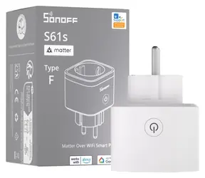 Sonoff S61S weiß / Intelligente Steckdose / WLAN / Matter Design / 3840 W