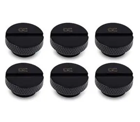 Alphacool Eiszapfen G1/4 schwarz / Blindanschluss / PC-Wasserkühlung / 6 Stück