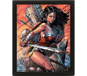 PYRAMID 3D-Puzzle Wonder Woman (Kampf) / Faltbares 3D-Bild / Lizenziertes DC Motiv