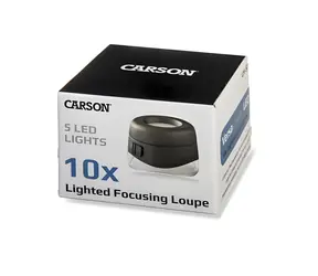 Carson LH-50 VersaLoupe / Vergrößerungsglas / LED / 10-fache Vergrößerung / fokussierbar
