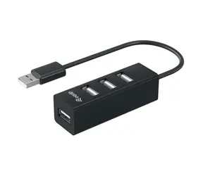 Equip USB-Hub 4X USB-A schwarz / USB-Hub / 4 Anschlüsse / USB 2.0 / 480 Mbit/s