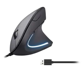 Equip 245118 schwarz / Ergonomische Maus / Kabelgebunden / USB-A / Vertikal / 3200 DPI / 1,8 m