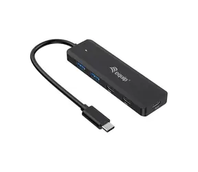 Equip 4- Port USB-C Hub schwarz / Hub / 2x USB-A 3.2 / 2x USB-C 3.2 / 5 Gbit/s