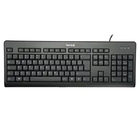 TERRA Keyboard 1500 DE schwarz / Kabelgebundene Tastatur / USB / QWERTZ / 105 Tasten / 1,8 m