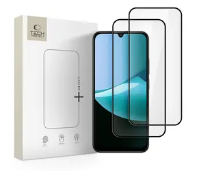Tech-Protect Glass FIT+ schwarz / Gehärtetes Glas / XIAOMI Redmi 15C / POCO C85 / 2 Stück