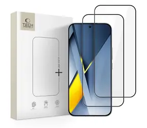 Tech-Protect Glass Fit+ schwarz / Gehärtetes Glas / XIAOMI POCO F8 Pro/Ultra / 2 Stück