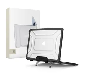 Tech-Protect SmartShell Pro transparent/schwarz / Schutzhülle für Apple MacBook Air 13" M2/M3/M4 (2023-2025)