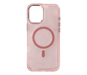 Hurtel Glitzerhülle mit MagSafe für Samsung Galaxy S25 Edge, pink / Hülle / MagSafe