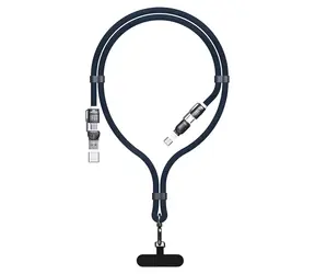 Dudao L20Max blau / Datenkabel / 4-in-1 / USB-C / Lightning / USB-A / Trageschlaufe / 65 W