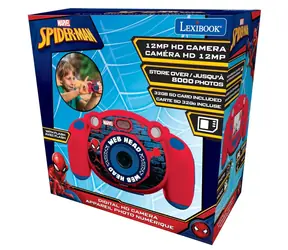 LEXIBOOK HD-Kamera und Spiderman-Kamera / 12 MP / microSD 32 GB / NiMH-Akku / 5 Spiele