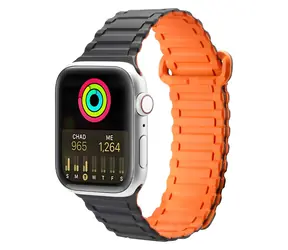 Dux Ducis Armor Armband schwarz / Armband / Apple Watch SE, Series 9-1 / 38, 40, 41 mm / Silikon, Magnetverschluss
