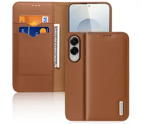 Dux Ducis Hivo Samsung Galaxy S25 Edge braun / Hülle / Klapphülle / RFID-Kartenschutz / Leder