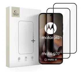 Tech-Protect Glass Fit+ Schutzglas für Motorola Moto G67, G77, schwarz / Schutzglas / 2 Stück pro Packung