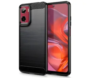 Tech-Protect TPU-Schutzhülle Carbon Schwarz / Motorola Moto G05, E15 / TPU / Carbonmuster