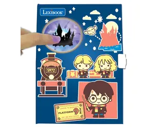 LEXIBOOK Leuchtendes Geheimtagebuch Harry Potter / Schloss mit Schlüssel / Stifte und Aufkleber im Lieferumfang enthalten
