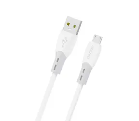 Dudao L25SM weiß / Datenkabel / USB-A / Micro-USB 3A / 1 m