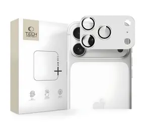 Tech-Protect Camfull Fit+ silber / Kameraschutzglas / Apple iPhone 17 Pro Max / Gehärtetes Glas
