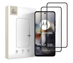 Tech-Protect Glass FIT+ schwarz / Gehärtetes Glas / Motorola Moto G56 5G / 2 Stück