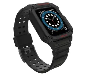 Hurtel Schutzhülle mit Armband, schwarz / Hülle mit Armband / Apple Watch 38/40/41 mm