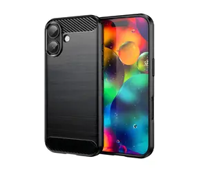 Hurtel Carbon Case schwarz / Schutzhülle / Apple iPhone 17 / Carbon-Optik