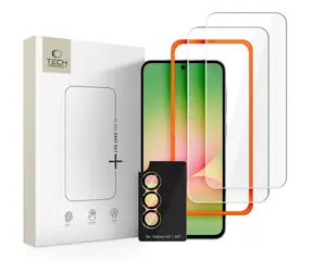 Tech-Protect Easy Set+ / Gehärtetes Glas / Samsung Galaxy A37 5G / 3 Stück / klar