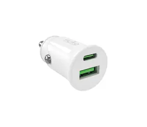 Puro PRO LITE weiß / Autoladegerät / USB-A + USB-C / PD 20W