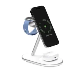 Puro Mag Station weiß / Kabelloses Ladegerät / Qi2 / 3-in-1 / MagSafe-kompatibel