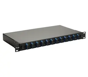 Equip Anschlussbox 12x SC-Duplex OS2 schwarz / Anschlussbox / 19" 1HE / Stahl