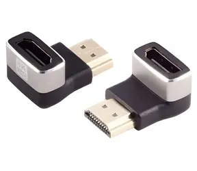 MicroConnect abgewinkelter HDMI-Adapter (FM) 90° Schwarz / Adapter / 8K