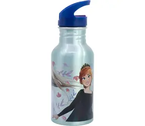 STOR Aluminium-Trinkflasche Frozen 545 ml / Trinkflasche / Strohhalm / Griff / BPA-frei