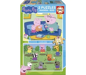 Educa Holzpuzzle Peppa Pig II / 2x25 Teile