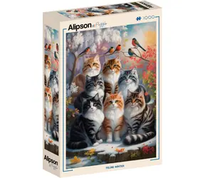 ALIPSON Puzzle Katze Winter / 1000 Teile / 47,8 x 69 cm