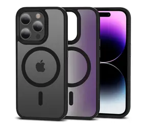 Tech-Protect MagMat Schutzhülle, matt schwarz, für Apple iPhone 15 Pro mit MagSafe-Funktion