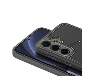 Dux Ducis Rafi II schwarz / Schutzhülle / Samsung Galaxy S25+ / mit Ständer und Brieftasche