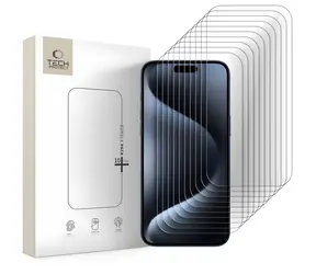 Tech-Protect Panzerglas-Set für iPhone 15 Pro Max / Schutzglas / 10 Stück