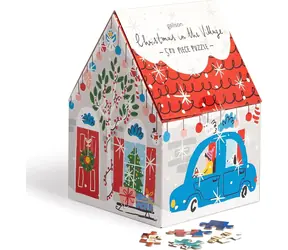 Galison Quadratisches Puzzle Weihnachten im Dorf / 500 Teile / 50,8 × 50,8 cm