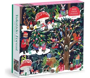 Galison Quadratisches Puzzle Weihnachtswald / 500 Teile / 50,8 × 50,8 cm