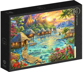 GRAPHICS Puzzle-Kunstkollektion: Tropische Oase / 1000 Teile / 69 × 47,8 cm