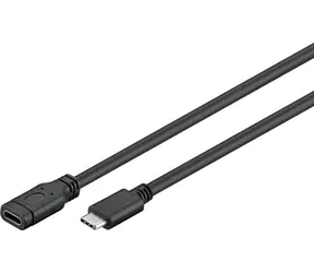 MicroConnect USB-C - USB-C schwarz / USB-C-Verlängerungskabel / USB 3.0 / 5000 Mbit/s / 1,8 m