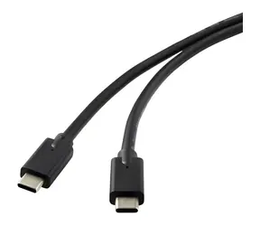 MicroConnect USB-C 3.2 Gen2 x 2 Kabel, schwarz, USB-C (Stecker) - USB-C (Stecker) / 1 m / 20 Gbit/s