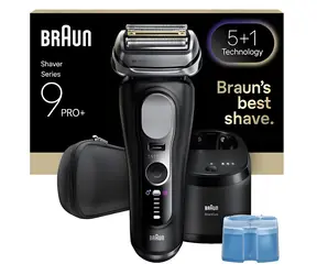 Braun Series 9 Pro+ 9660cc Schwarz / Rasierer / Herren / Folienrasierer / Nass- und Trockenrasur / Schnellladefunktion