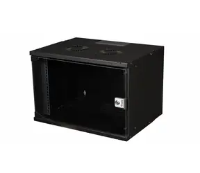 Equip 19"-Wandrack ECO Schwarz / Rack / 7 HE / 540 x 400 mm / Glastür