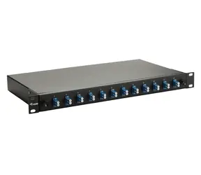 Equip mit LC-Duplex-12-Ports, OS2 schwarz / Optisches Patchpanel / 19", 1U / Stahlgehäuse