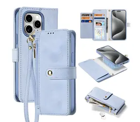 Dux Ducis Lawa blaue Lederhülle / Apple iPhone 15 Pro Max