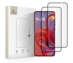 Tech-Protect Glass Fit+ schwarz / Schutzglas aus gehärtetem Glas / Motorola Edge 50 Neo, Edge 60 Neo / 2 Stück
