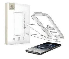 Tech-Protect Quick Set+ schwarz / Schutzglas / Apple iPhone 17 Air / 2 Stück / Gehärtetes Glas